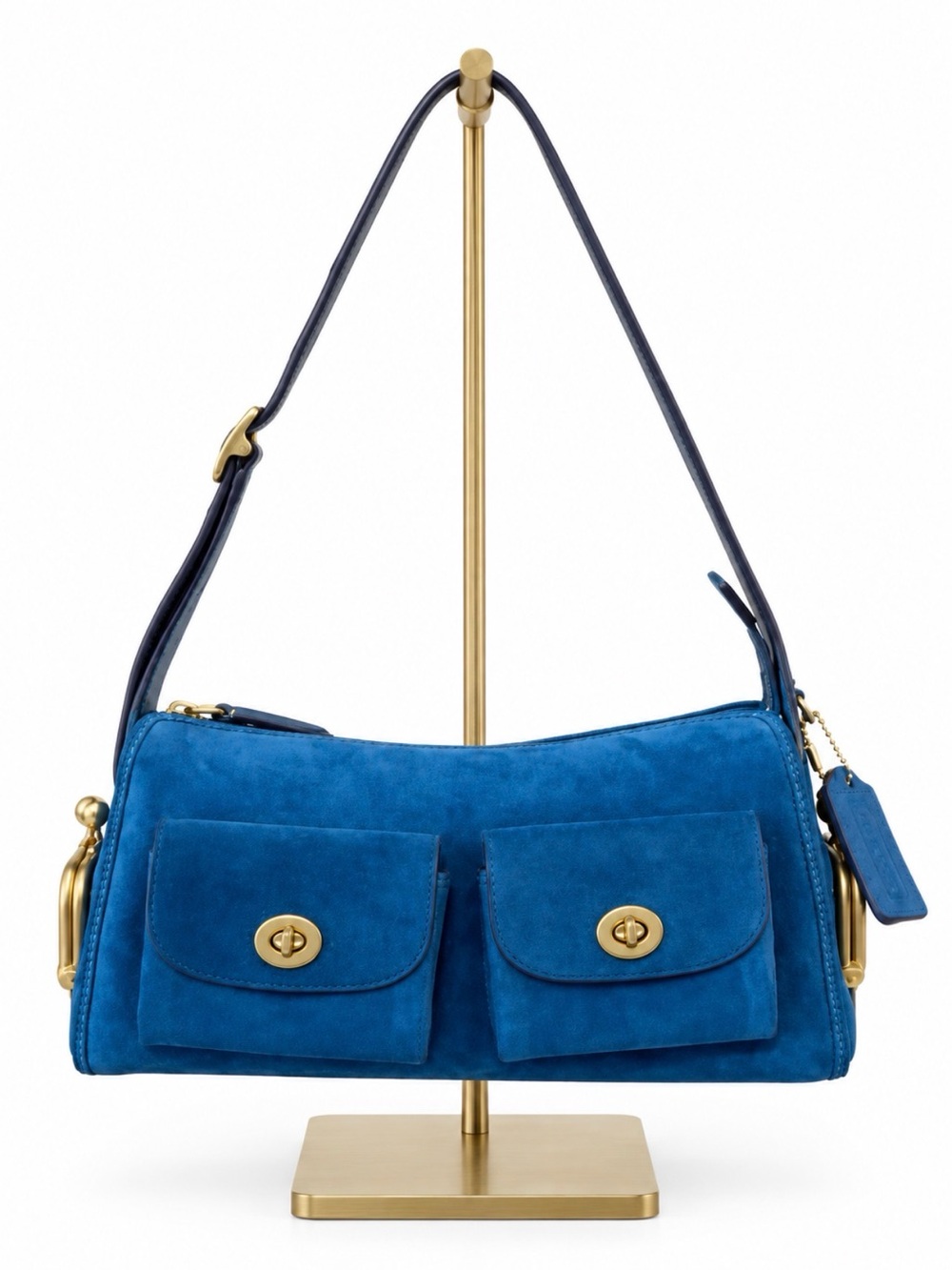 🦋New Coach Mini Haversack 27 In Blue Jay Suede CQF59🦋
